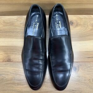 Gravati Wilkes‎ Bashford Mens Dress Shoes 9.5 M Black Venation Apron Toe Slip On